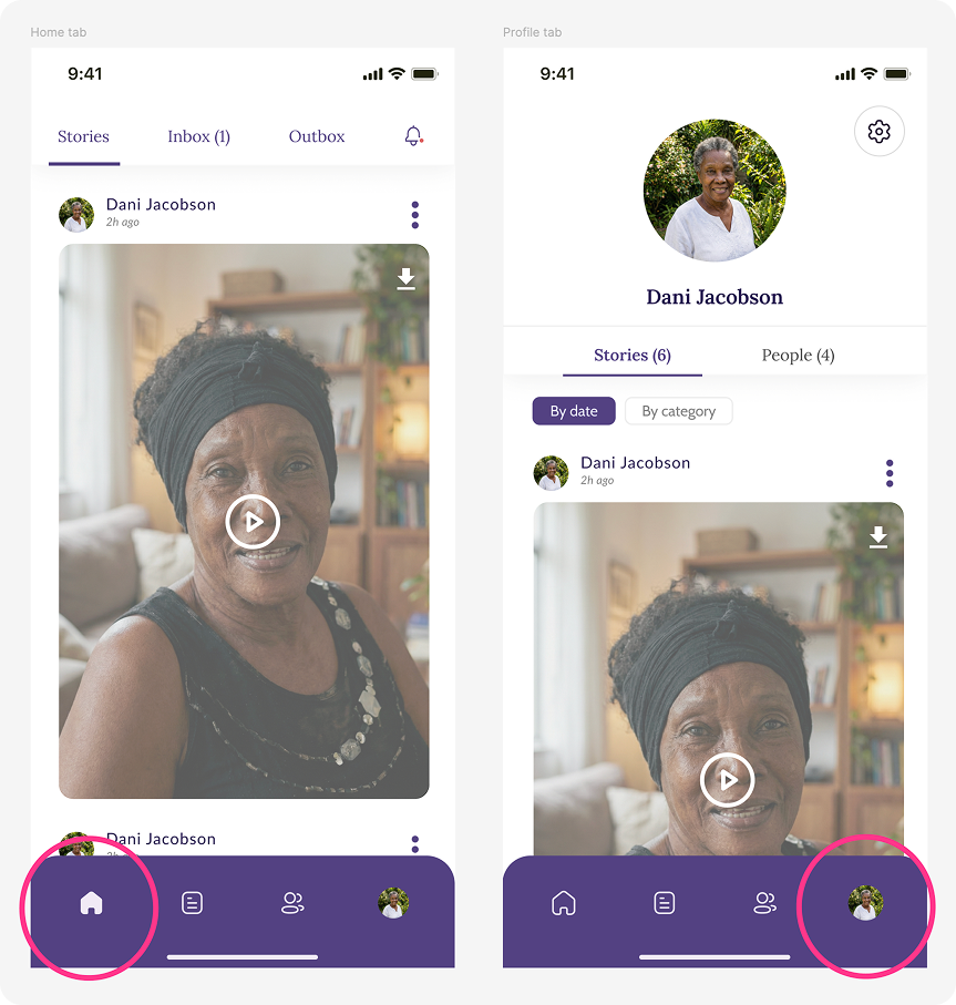 Navigating to a story to download it.png